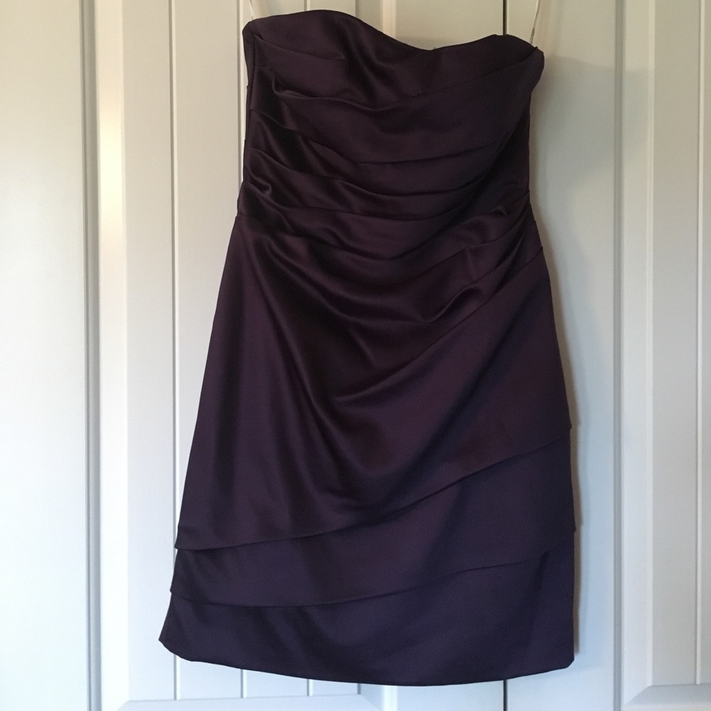 David's bridal lapis strapless dress